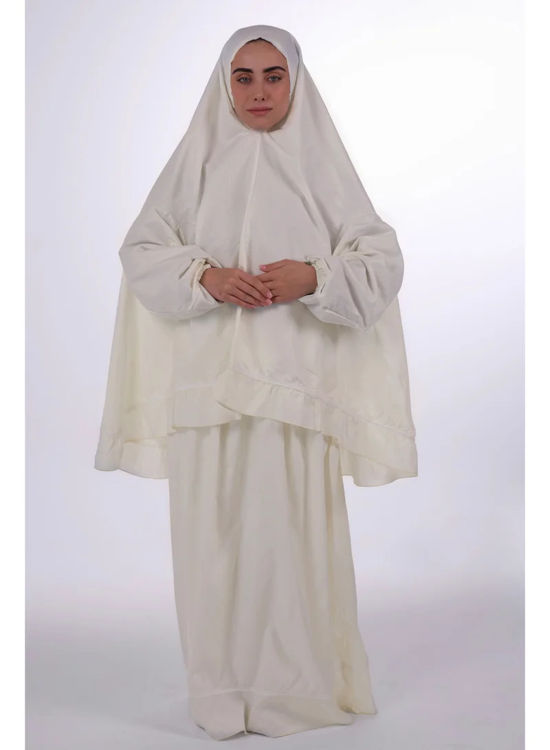 AL BENT AL SHARQIEH Two pieces islamic prayer robe dress set with sleeve